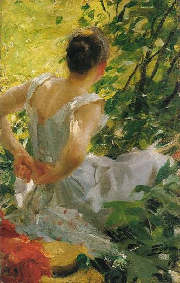 Anders Zorn Woman getting dressed china oil painting image